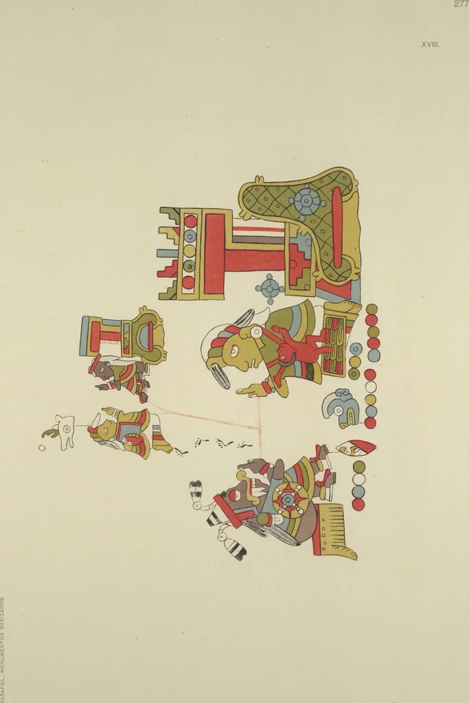 An illustration from Monumentos del arte mexicano antiguo : Ornamentación, mitología, tributos y monumentos : [volume 3] / por el Dr. Antonio Peñafiel, 1890, leaf 230