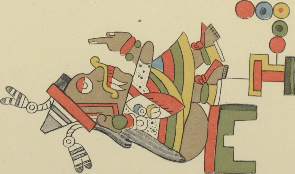 An illustration from Monumentos del arte mexicano antiguo : Ornamentación, mitología, tributos y monumentos : [volume 3] / por el Dr. Antonio Peñafiel, 1890, leaf 236