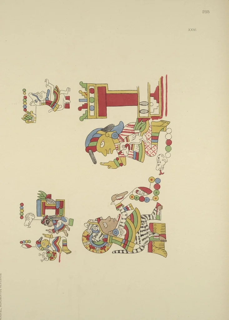 An illustration from Monumentos del arte mexicano antiguo : Ornamentación, mitología, tributos y monumentos : [volume 3] / por el Dr. Antonio Peñafiel, 1890, leaf 246