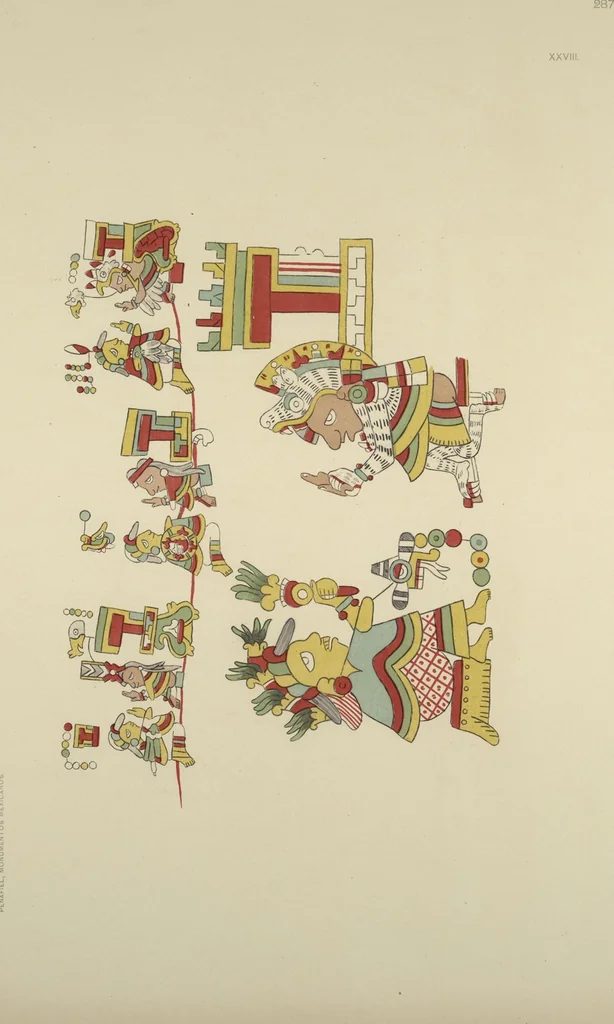 An illustration from Monumentos del arte mexicano antiguo : Ornamentación, mitología, tributos y monumentos : [volume 3] / por el Dr. Antonio Peñafiel, 1890, leaf 250