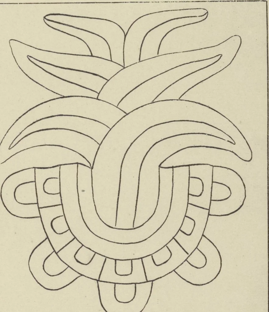 An illustration from Monumentos del arte mexicano antiguo : Ornamentación, mitología, tributos y monumentos : [volume 3] / por el Dr. Antonio Peñafiel, 1890, leaf 288