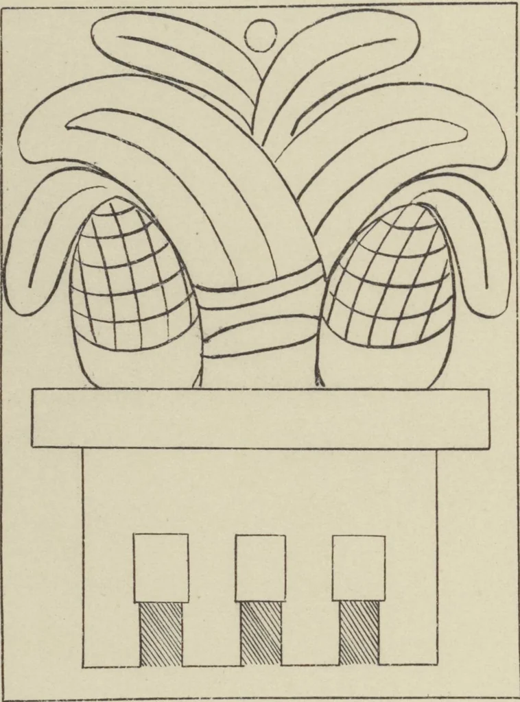 An illustration from Monumentos del arte mexicano antiguo : Ornamentación, mitología, tributos y monumentos : [volume 3] / por el Dr. Antonio Peñafiel, 1890, leaf 288