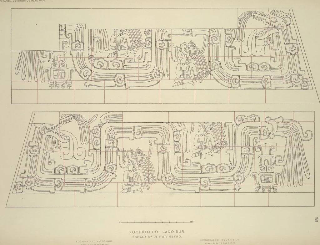 An illustration from Monumentos del arte mexicano antiguo : Ornamentación, mitología, tributos y monumentos : [volume 3] / por el Dr. Antonio Peñafiel, 1890, leaf 30