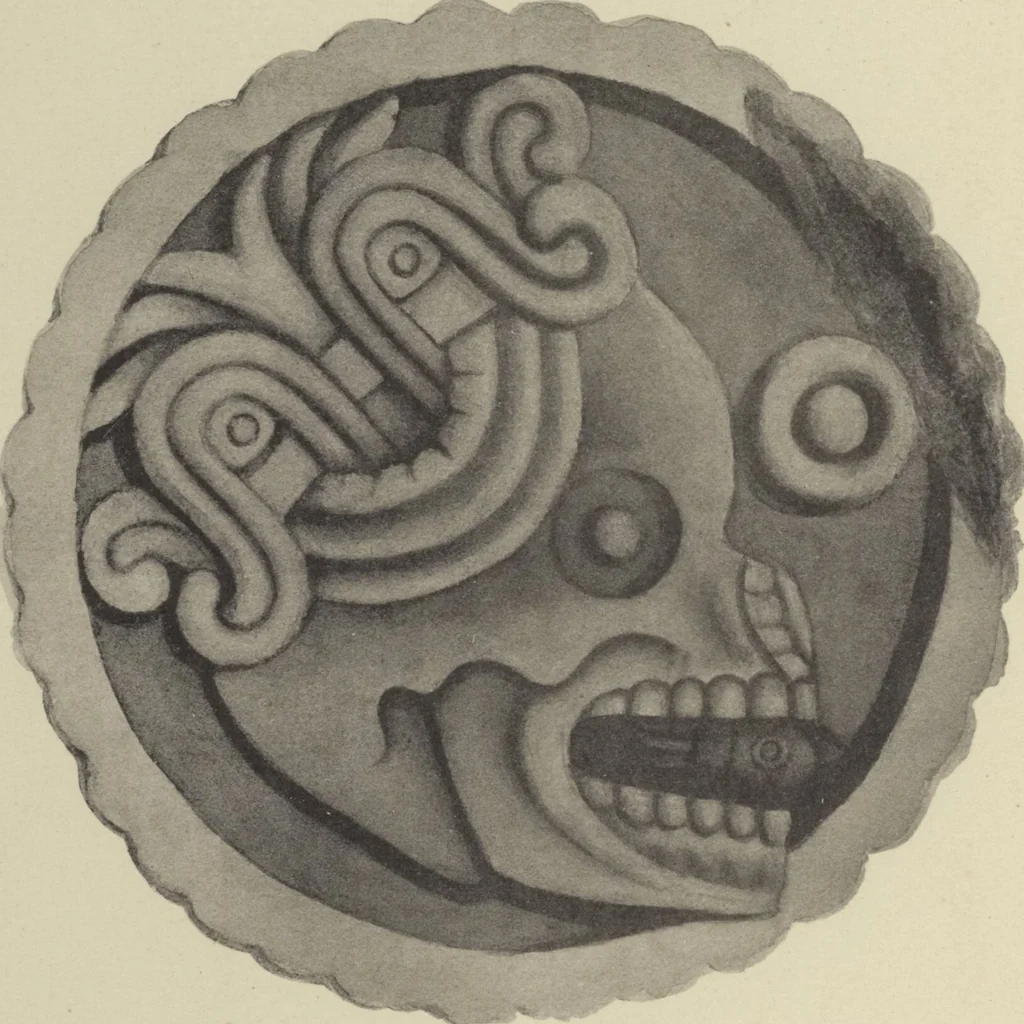 An illustration from Monumentos del arte mexicano antiguo : Ornamentación, mitología, tributos y monumentos : [volume 3] / por el Dr. Antonio Peñafiel, 1890, leaf 300