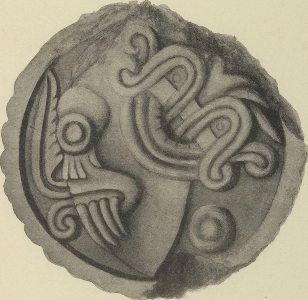 An illustration from Monumentos del arte mexicano antiguo : Ornamentación, mitología, tributos y monumentos : [volume 3] / por el Dr. Antonio Peñafiel, 1890, leaf 300