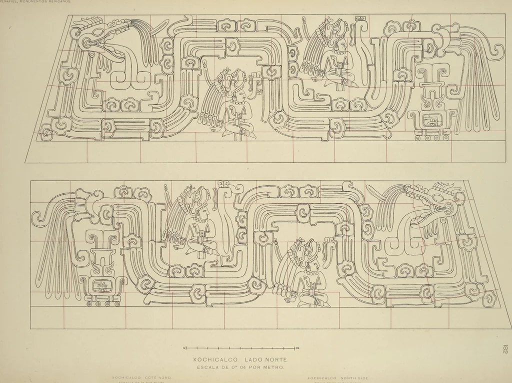 An illustration from Monumentos del arte mexicano antiguo : Ornamentación, mitología, tributos y monumentos : [volume 3] / por el Dr. Antonio Peñafiel, 1890, leaf 32