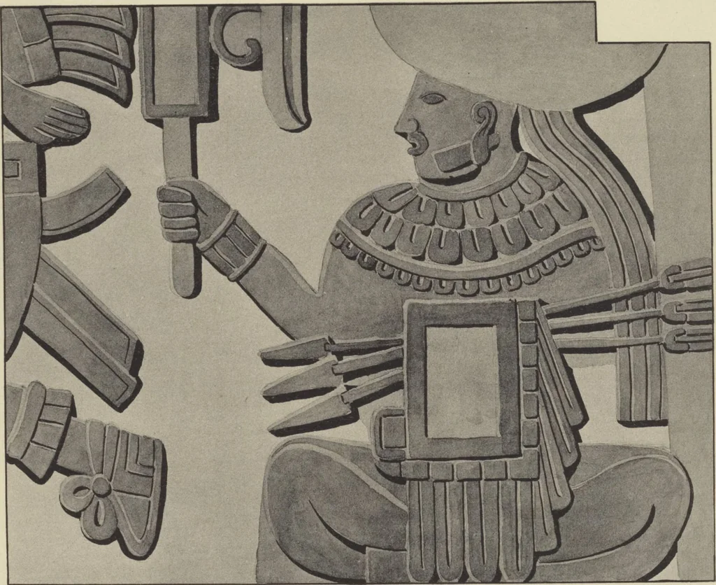 An illustration from Monumentos del arte mexicano antiguo : Ornamentación, mitología, tributos y monumentos : [volume 3] / por el Dr. Antonio Peñafiel, 1890, leaf 56