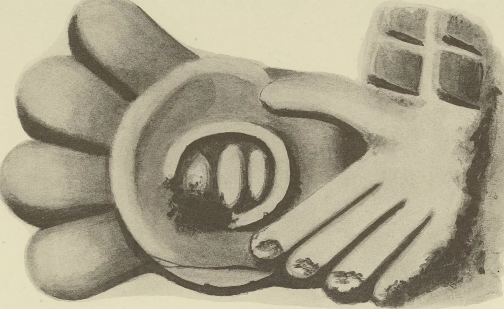 An illustration from Monumentos del arte mexicano antiguo : Ornamentación, mitología, tributos y monumentos : [volume 3] / por el Dr. Antonio Peñafiel, 1890, leaf 62