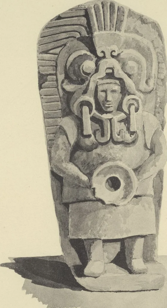 An illustration from Monumentos del arte mexicano antiguo : Ornamentación, mitología, tributos y monumentos : [volume 3] / por el Dr. Antonio Peñafiel, 1890, leaf 68