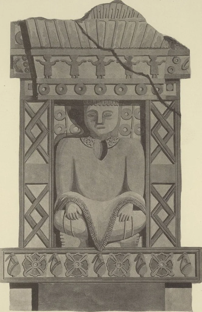 An illustration from Monumentos del arte mexicano antiguo : Ornamentación, mitología, tributos y monumentos : [volume 3] / por el Dr. Antonio Peñafiel, 1890, leaf 70