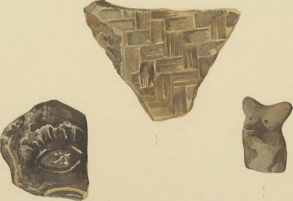 An illustration from Monumentos del arte mexicano antiguo : Ornamentación, mitología, tributos y monumentos : [volume 3] / por el Dr. Antonio Peñafiel, 1890, leaf 78