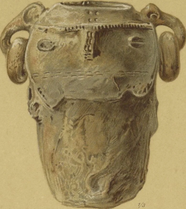 An illustration from Kultur und Industrie südamerikanischer Völker : nach dem im Besitze des Museums für Völkerkunde zu Leipzig befindlichen Sammlungen : [volume 1] / von A. Stübel, W. Reiss und B. Koppel ; Text und Beschreibung der Tafeln von Max Uhle, 1889, leaf 100