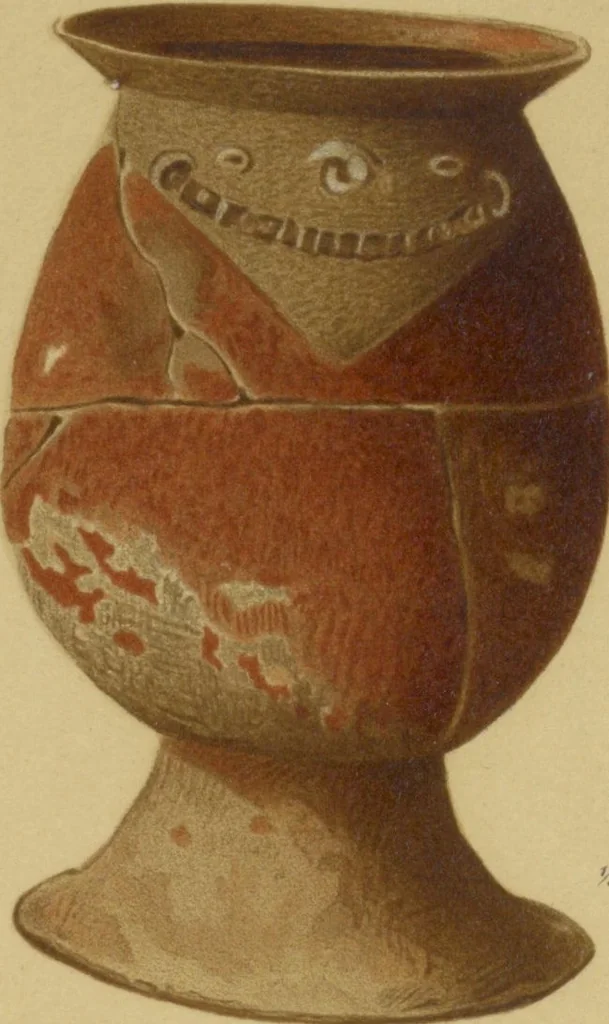 An illustration from Kultur und Industrie südamerikanischer Völker : nach dem im Besitze des Museums für Völkerkunde zu Leipzig befindlichen Sammlungen : [volume 1] / von A. Stübel, W. Reiss und B. Koppel ; Text und Beschreibung der Tafeln von Max Uhle, 1889, leaf 106