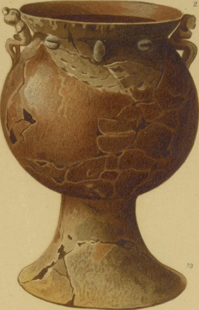 An illustration from Kultur und Industrie südamerikanischer Völker : nach dem im Besitze des Museums für Völkerkunde zu Leipzig befindlichen Sammlungen : [volume 1] / von A. Stübel, W. Reiss und B. Koppel ; Text und Beschreibung der Tafeln von Max Uhle, 1889, leaf 106