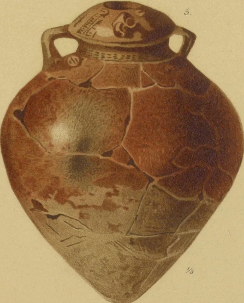 An illustration from Kultur und Industrie südamerikanischer Völker : nach dem im Besitze des Museums für Völkerkunde zu Leipzig befindlichen Sammlungen : [volume 1] / von A. Stübel, W. Reiss und B. Koppel ; Text und Beschreibung der Tafeln von Max Uhle, 1889, leaf 106