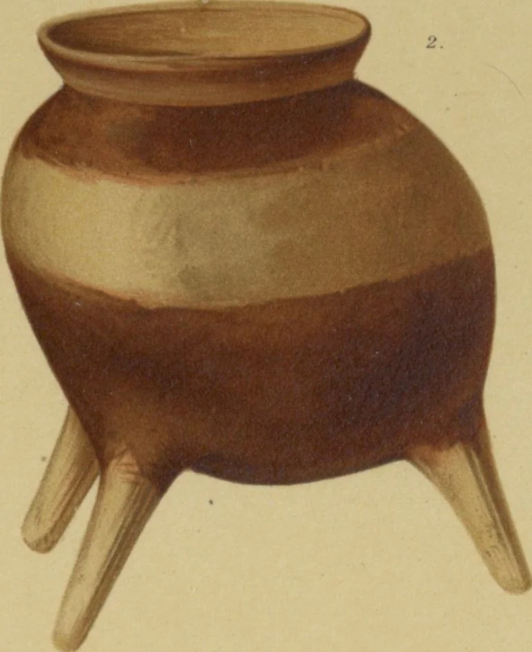 An illustration from Kultur und Industrie südamerikanischer Völker : nach dem im Besitze des Museums für Völkerkunde zu Leipzig befindlichen Sammlungen : [volume 1] / von A. Stübel, W. Reiss und B. Koppel ; Text und Beschreibung der Tafeln von Max Uhle, 1889, leaf 122