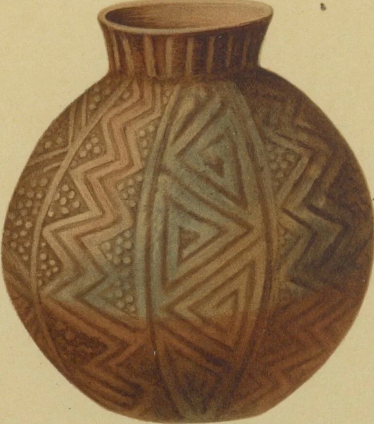 An illustration from Kultur und Industrie südamerikanischer Völker : nach dem im Besitze des Museums für Völkerkunde zu Leipzig befindlichen Sammlungen : [volume 1] / von A. Stübel, W. Reiss und B. Koppel ; Text und Beschreibung der Tafeln von Max Uhle, 1889, leaf 122