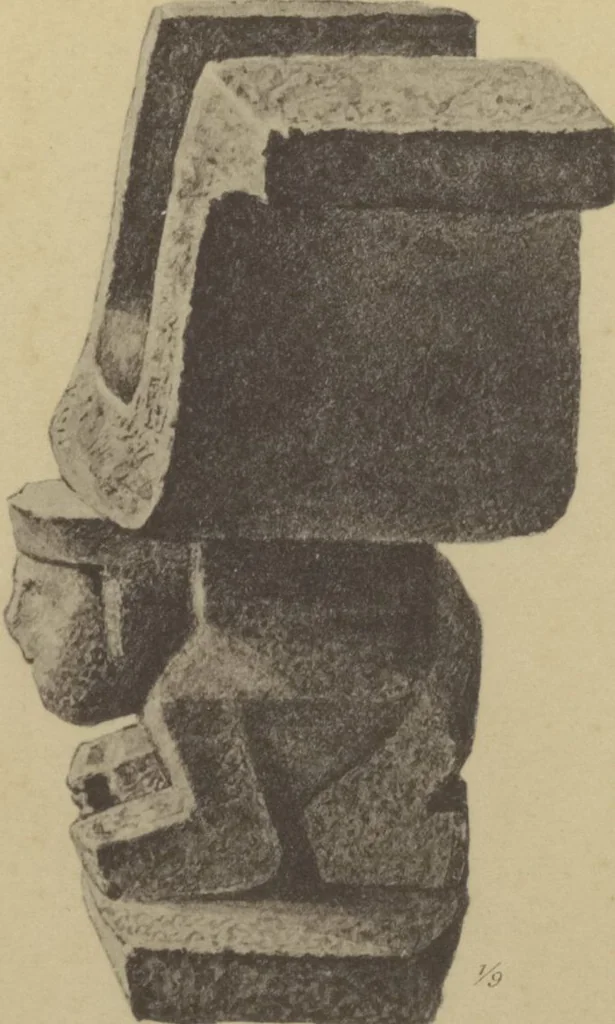 An illustration from Kultur und Industrie südamerikanischer Völker : nach dem im Besitze des Museums für Völkerkunde zu Leipzig befindlichen Sammlungen : [volume 1] / von A. Stübel, W. Reiss und B. Koppel ; Text und Beschreibung der Tafeln von Max Uhle, 1889, leaf 156