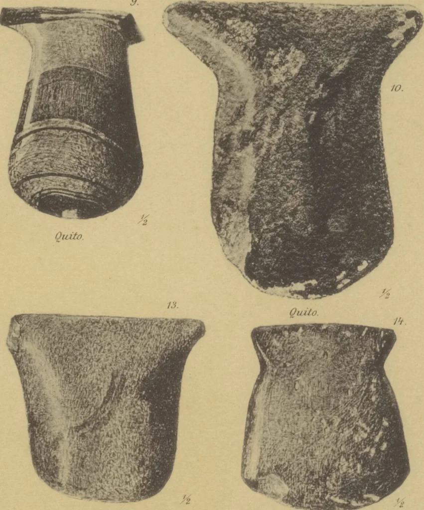 An illustration from Kultur und Industrie südamerikanischer Völker : nach dem im Besitze des Museums für Völkerkunde zu Leipzig befindlichen Sammlungen : [volume 1] / von A. Stübel, W. Reiss und B. Koppel ; Text und Beschreibung der Tafeln von Max Uhle, 1889, leaf 162