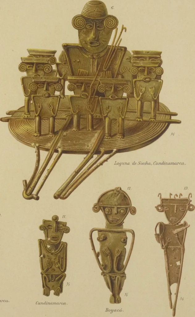 An illustration from Kultur und Industrie südamerikanischer Völker : nach dem im Besitze des Museums für Völkerkunde zu Leipzig befindlichen Sammlungen : [volume 1] / von A. Stübel, W. Reiss und B. Koppel ; Text und Beschreibung der Tafeln von Max Uhle, 1889, leaf 202