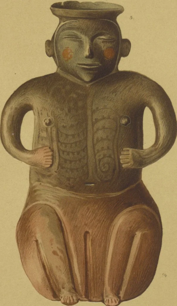 An illustration from Kultur und Industrie südamerikanischer Völker : nach dem im Besitze des Museums für Völkerkunde zu Leipzig befindlichen Sammlungen : [volume 1] / von A. Stübel, W. Reiss und B. Koppel ; Text und Beschreibung der Tafeln von Max Uhle, 1889, leaf 82