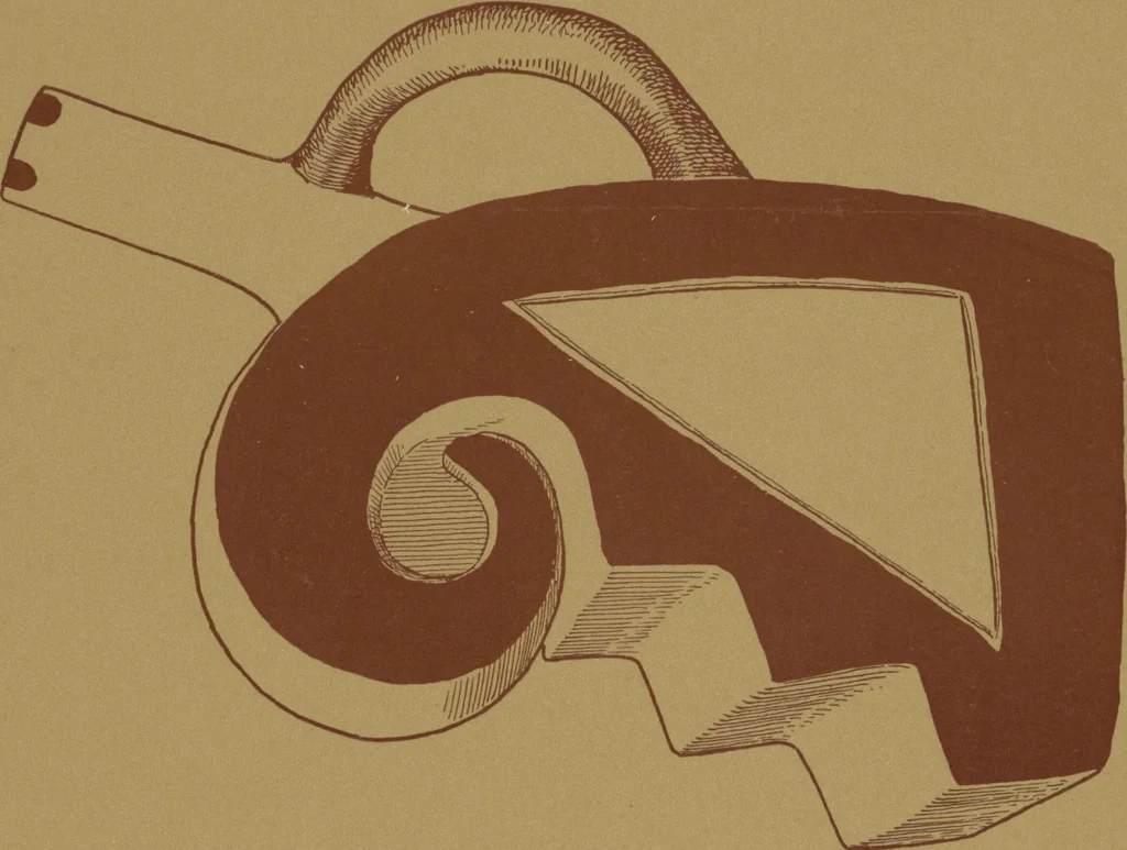 An illustration from Ancient Peruvian art : contributions to the archaeology of the empire of the Incas : [volume 1] / from his collections, by Arthur Baessler tr. by A.H. Keane ., 1902, leaf 17