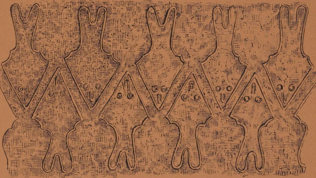 An illustration from Ancient Peruvian art : contributions to the archaeology of the empire of the Incas : [volume 1] / from his collections, by Arthur Baessler tr. by A.H. Keane ., 1902, leaf 27