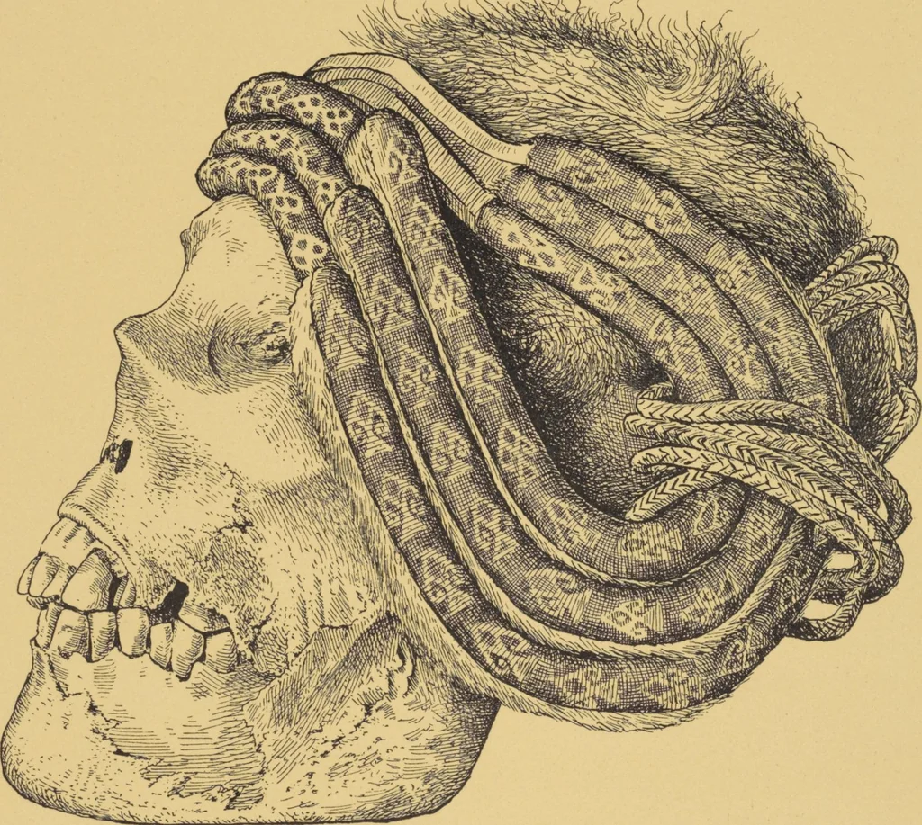 An illustration from Ancient Peruvian art : contributions to the archaeology of the empire of the Incas : [volume 1] / from his collections, by Arthur Baessler tr. by A.H. Keane ., 1902, leaf 67