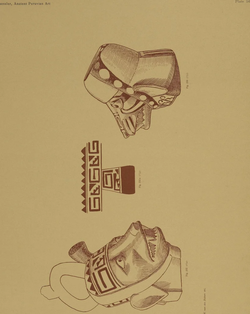An illustration from Ancient Peruvian art : contributions to the archaeology of the empire of the Incas : [volume 2] / from his collections, by Arthur Baessler tr. by A.H. Keane ., 1902, leaf 29