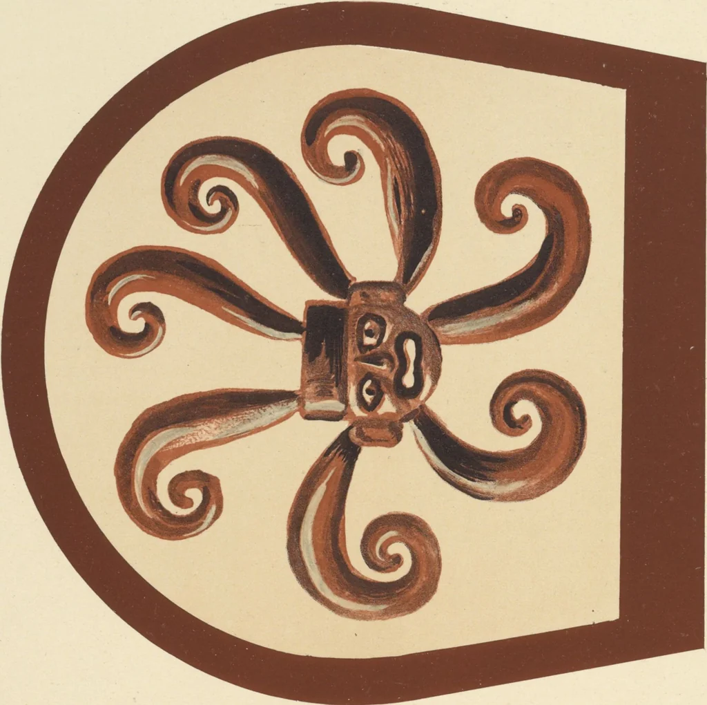 An illustration from Ancient Peruvian art : contributions to the archaeology of the empire of the Incas : [volume 2] / from his collections, by Arthur Baessler tr. by A.H. Keane ., 1902, leaf 61