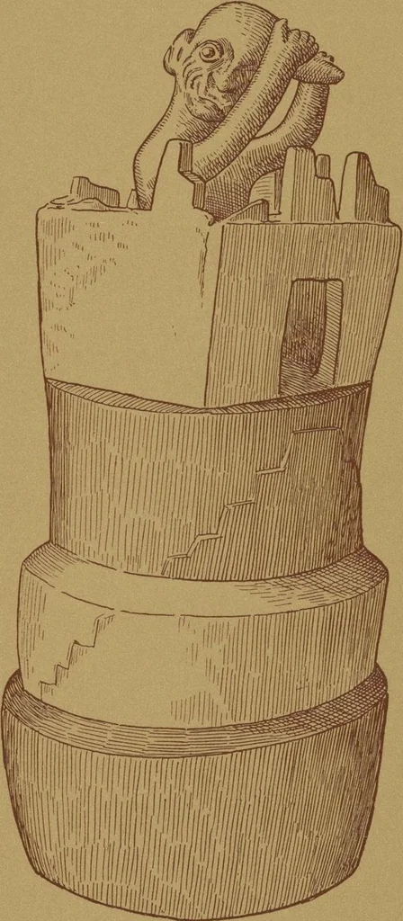 An illustration from Ancient Peruvian art : contributions to the archaeology of the empire of the Incas : [volume 3] / from his collections, by Arthur Baessler tr. by A.H. Keane ., 1902, leaf 103