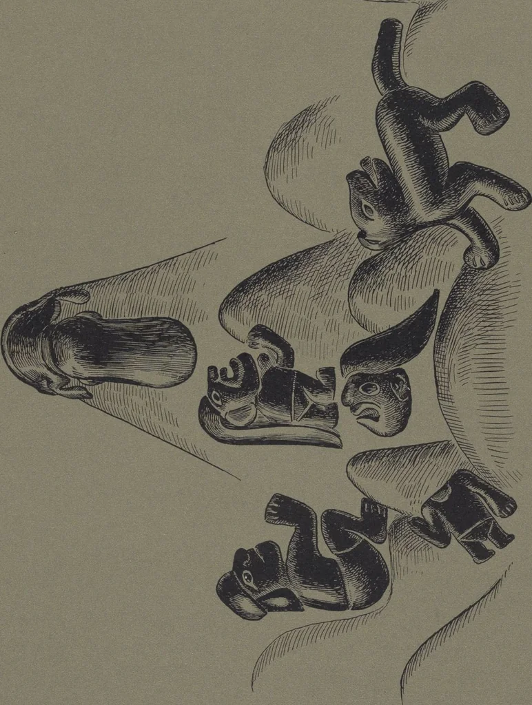 An illustration from Ancient Peruvian art : contributions to the archaeology of the empire of the Incas : [volume 3] / from his collections, by Arthur Baessler tr. by A.H. Keane ., 1902, leaf 41