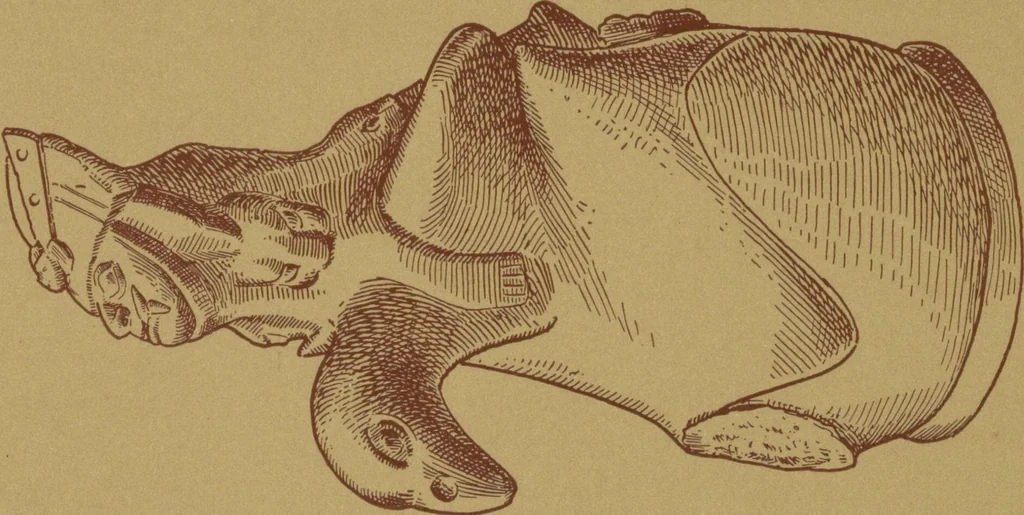 An illustration from Ancient Peruvian art : contributions to the archaeology of the empire of the Incas : [volume 3] / from his collections, by Arthur Baessler tr. by A.H. Keane ., 1902, leaf 87