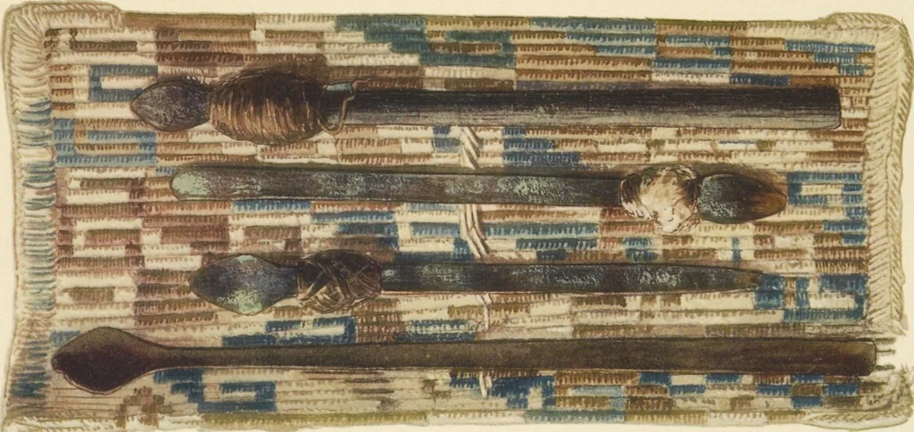 An illustration from Ancient Peruvian art : contributions to the archaeology of the empire of the Incas : [volume 4] / from his collections, by Arthur Baessler tr. by A.H. Keane ., 1902, leaf 103