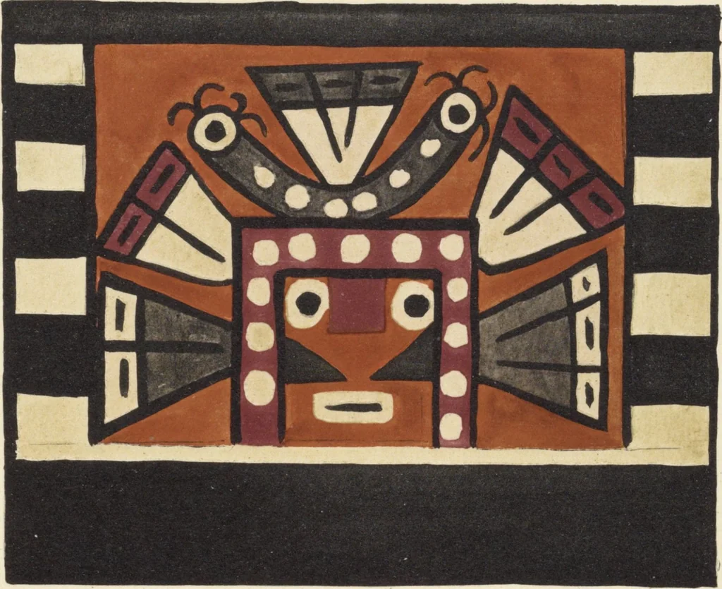 An illustration from Ancient Peruvian art : contributions to the archaeology of the empire of the Incas : [volume 4] / from his collections, by Arthur Baessler tr. by A.H. Keane ., 1902, leaf 39
