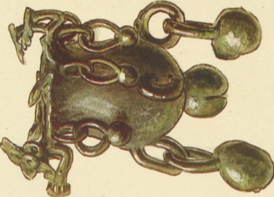 An illustration from Ancient Peruvian art : contributions to the archaeology of the empire of the Incas : [volume 4] / from his collections, by Arthur Baessler tr. by A.H. Keane ., 1902, leaf 91