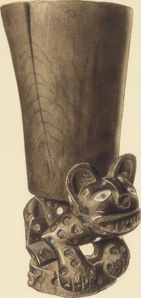 An illustration from Ancient Peruvian art : contributions to the archaeology of the empire of the Incas : [volume 4] / from his collections, by Arthur Baessler tr. by A.H. Keane ., 1902, leaf 99