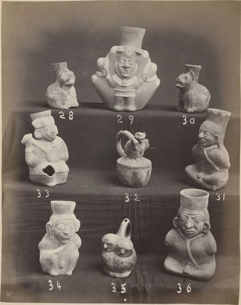 An illustration from Ancient pottery from the graves of Indians of Peru, South America : cheifly [sic] from the Santa valley near Chimbote ... photographed for W.W. Evans / by J.W. Hennager, New Rochelle, Jany. 1877, 1877, leaf 11