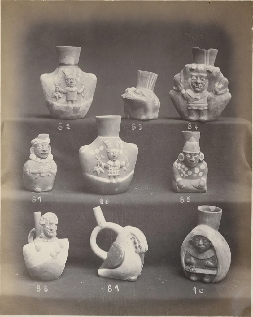 An illustration from Ancient pottery from the graves of Indians of Peru, South America : cheifly [sic] from the Santa valley near Chimbote ... photographed for W.W. Evans / by J.W. Hennager, New Rochelle, Jany. 1877, 1877, leaf 23