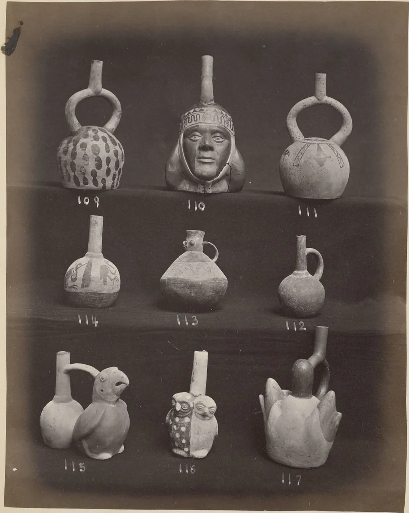 An illustration from Ancient pottery from the graves of Indians of Peru, South America : cheifly [sic] from the Santa valley near Chimbote ... photographed for W.W. Evans / by J.W. Hennager, New Rochelle, Jany. 1877, 1877, leaf 29