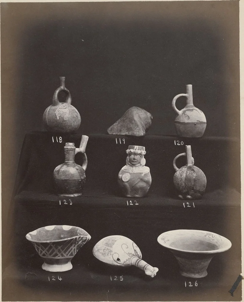 An illustration from Ancient pottery from the graves of Indians of Peru, South America : cheifly [sic] from the Santa valley near Chimbote ... photographed for W.W. Evans / by J.W. Hennager, New Rochelle, Jany. 1877, 1877, leaf 31