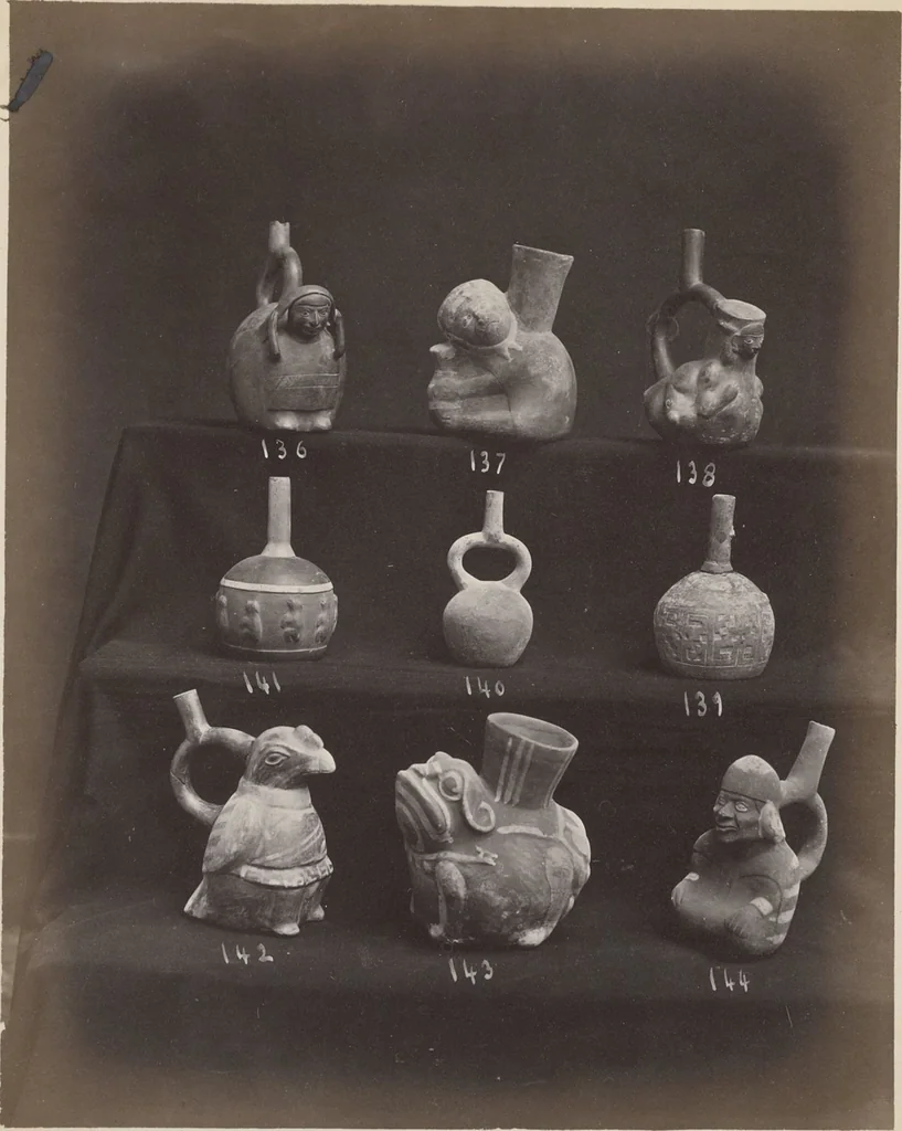 An illustration from Ancient pottery from the graves of Indians of Peru, South America : cheifly [sic] from the Santa valley near Chimbote ... photographed for W.W. Evans / by J.W. Hennager, New Rochelle, Jany. 1877, 1877, leaf 35