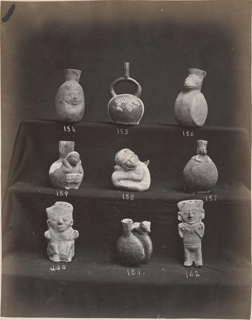 An illustration from Ancient pottery from the graves of Indians of Peru, South America : cheifly [sic] from the Santa valley near Chimbote ... photographed for W.W. Evans / by J.W. Hennager, New Rochelle, Jany. 1877, 1877, leaf 39