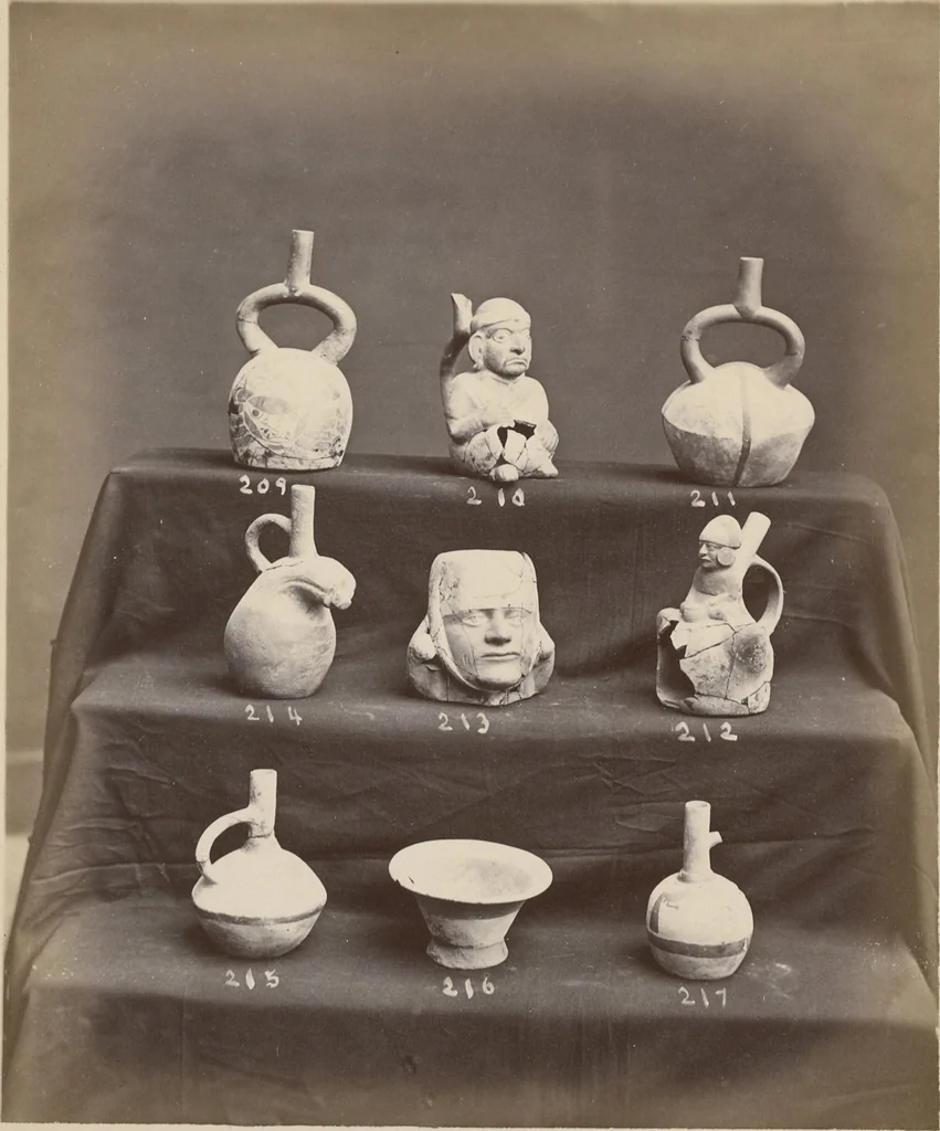 An illustration from Ancient pottery from the graves of Indians of Peru, South America : cheifly [sic] from the Santa valley near Chimbote ... photographed for W.W. Evans / by J.W. Hennager, New Rochelle, Jany. 1877, 1877, leaf 51