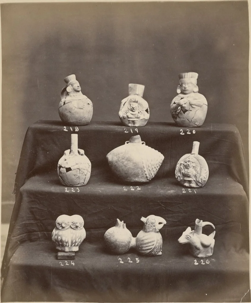 An illustration from Ancient pottery from the graves of Indians of Peru, South America : cheifly [sic] from the Santa valley near Chimbote ... photographed for W.W. Evans / by J.W. Hennager, New Rochelle, Jany. 1877, 1877, leaf 53