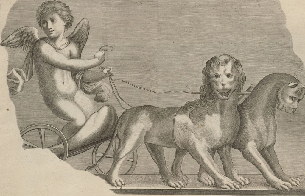 An illustration from Disegni intagliati in rame di pitture antiche ritrovate nelle scavazioni di Resina, 1746, leaf 100