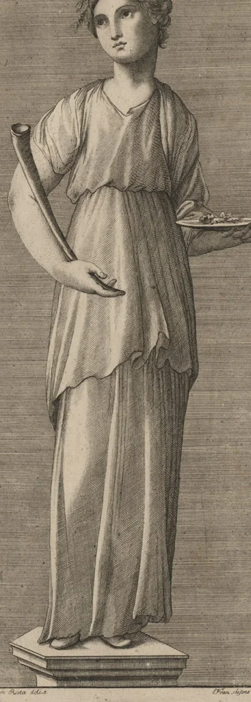 An illustration from Disegni intagliati in rame di pitture antiche ritrovate nelle scavazioni di Resina, 1746, leaf 101