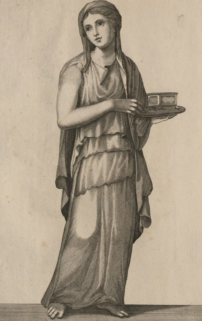 An illustration from Disegni intagliati in rame di pitture antiche ritrovate nelle scavazioni di Resina, 1746, leaf 102