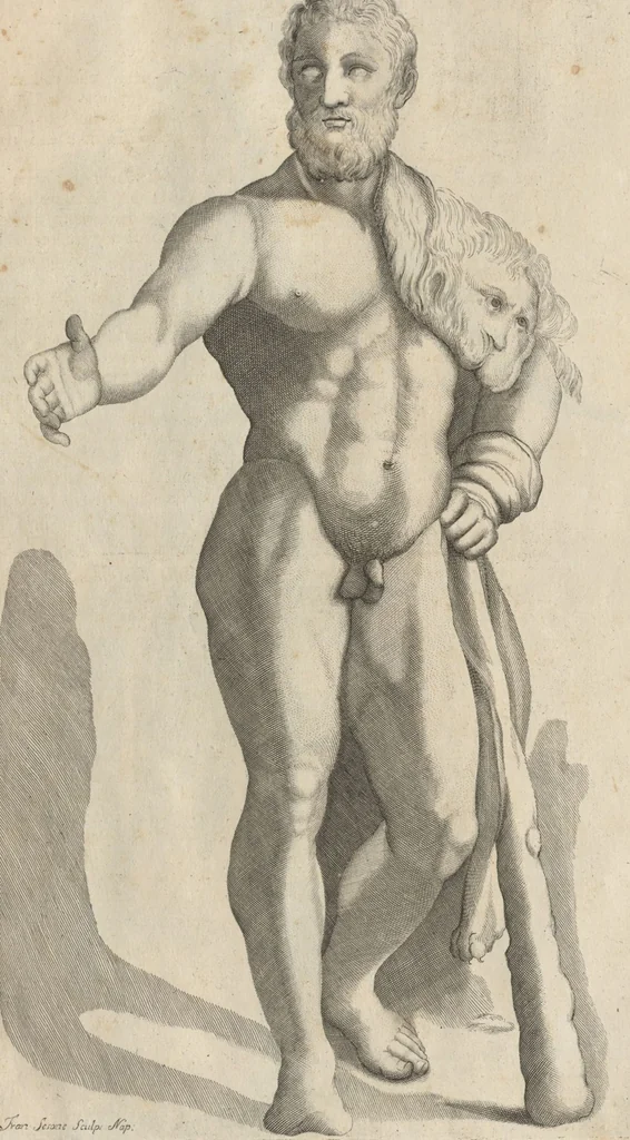 An illustration from Disegni intagliati in rame di pitture antiche ritrovate nelle scavazioni di Resina, 1746, leaf 13