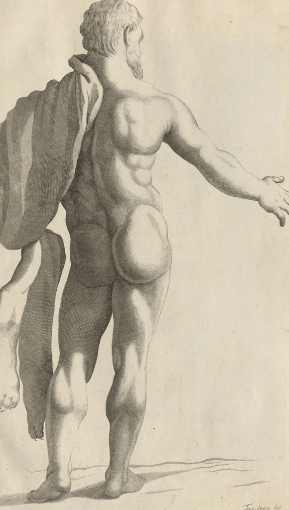 An illustration from Disegni intagliati in rame di pitture antiche ritrovate nelle scavazioni di Resina, 1746, leaf 14